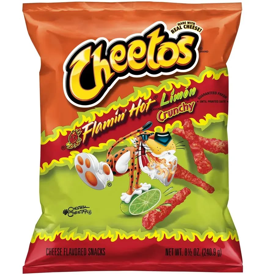 Cheetos Crunchy Flamin' Hot Limon Cheese