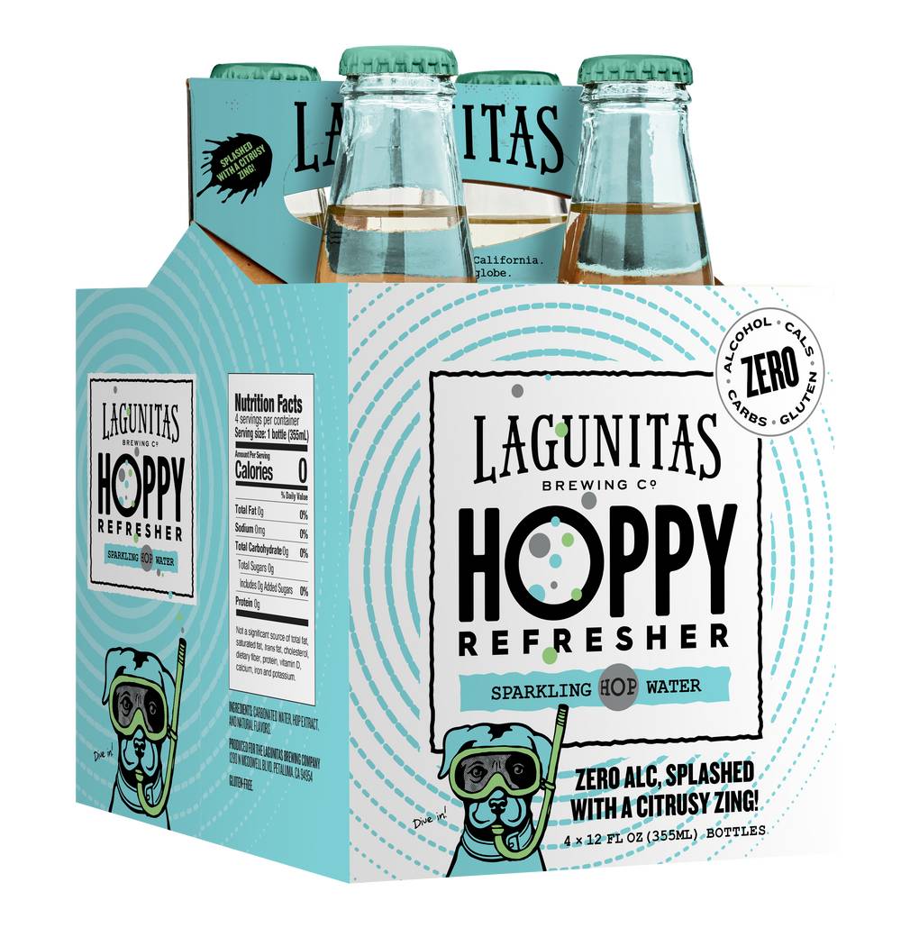 Lagunitas Non-Alcoholic Hop Domestic Hoppy Refresher Beer (4 x 12 fl oz)