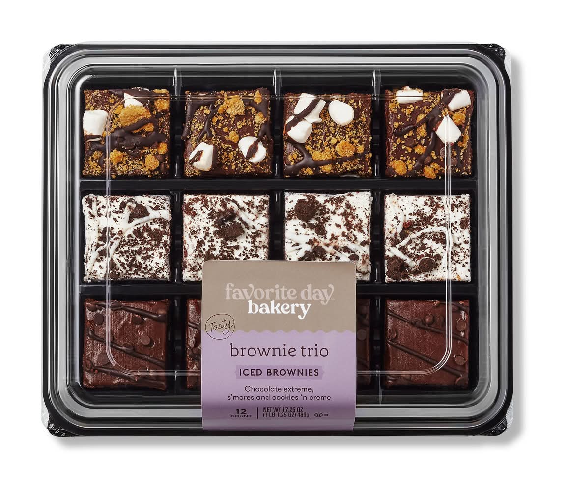 Favorite Day Brownie Trio Platter (1.08 lbs, 12 ct)