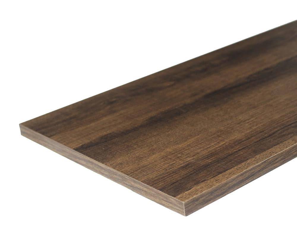 Everbilt Laminate Decorative Wall Shelf, 10x36 in, Chestnut