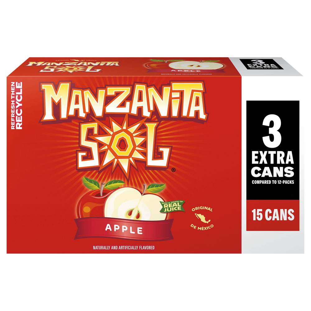 Manzanita Sol Soda (15 ct, 12 fl oz) (apple)