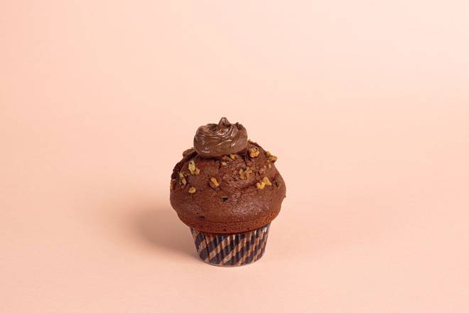 Muffin brownie coeur choco noisette