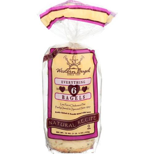 Western Bagel Everything Bagels 6 Pack