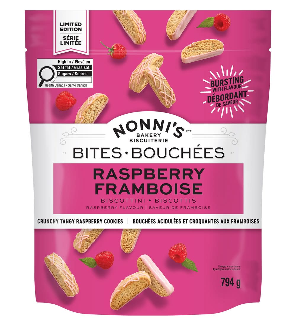 Nonni'S - Bouchées De Biscottis Aux Framboises, 794 G / Nonni'S Raspberry Biscotti Bites, 794 G