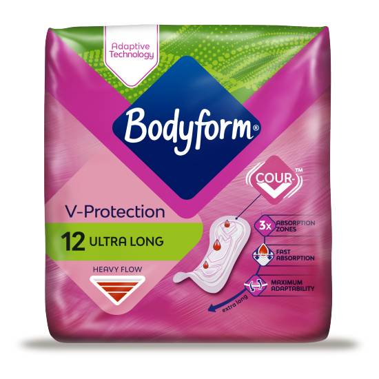 Bodyform Cour-V Ultra Long Sanitary Towels (12 ct)