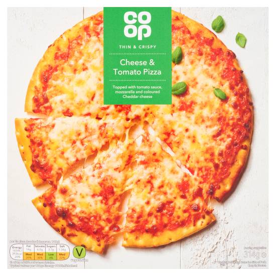 Co-op Thin & Crispy Cheese & Tomato Pizza (314g)