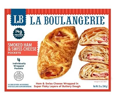 La Boulangerie Frozen Smoked Ham & Swiss Cheese Pockets (12 oz, 4 ct)
