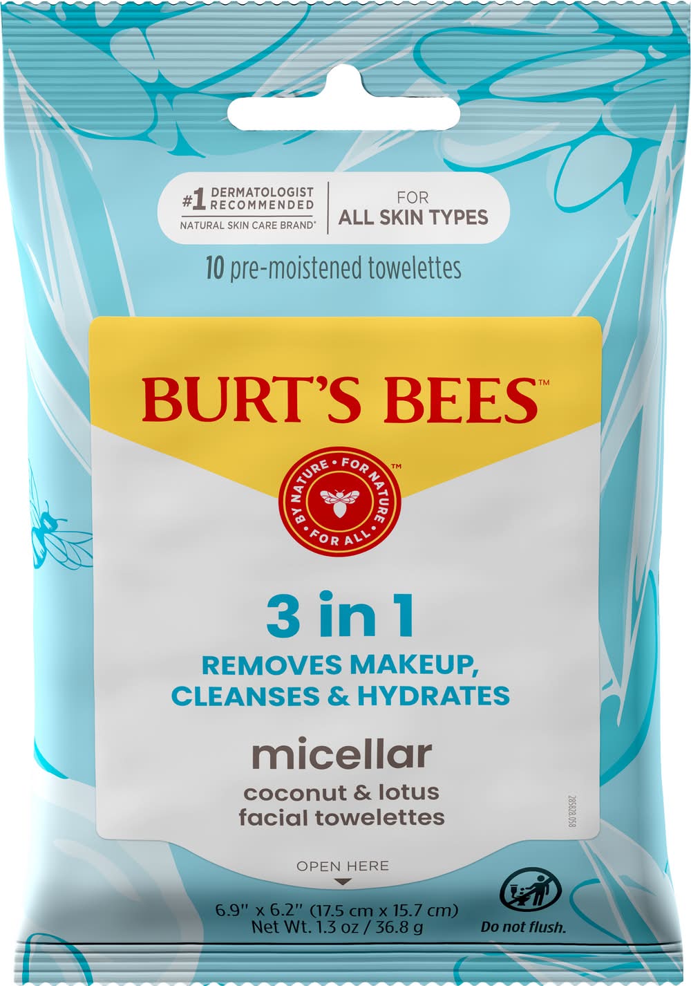 Burt's Bees Micellar Cleansing Facial Towelettes (1.3 oz, 10 ct)