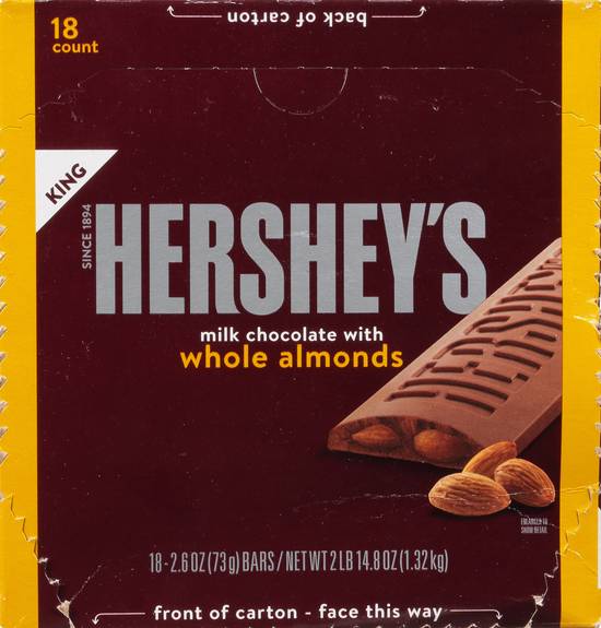 Hershey's King Milk Chocolate With Whole Almonds