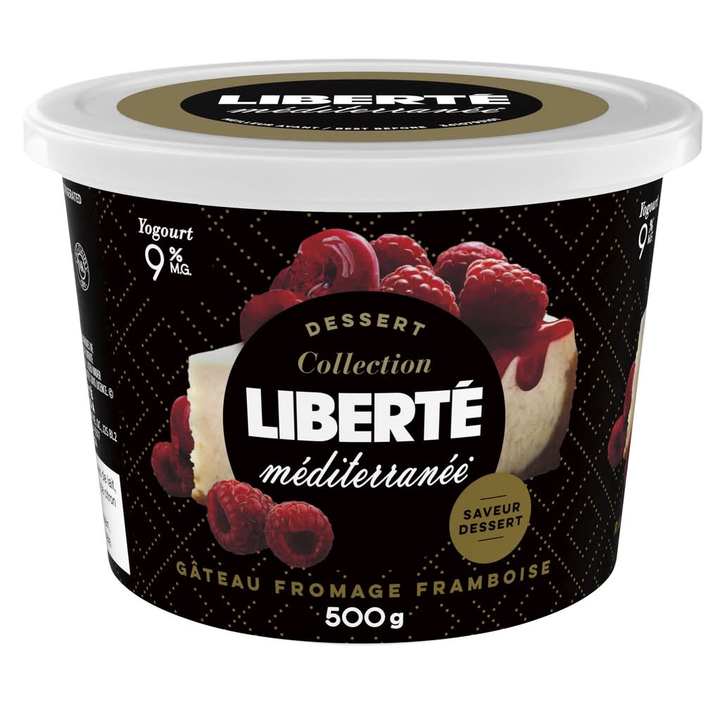 Liberté yaourt méditerranée 9% mg - mediterranean yogurt 9% mf (framboise)