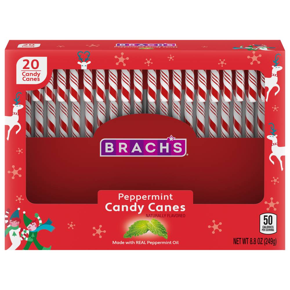 Brach's Holiday R&W Mint Candy Canes Ctn (8.8 oz)