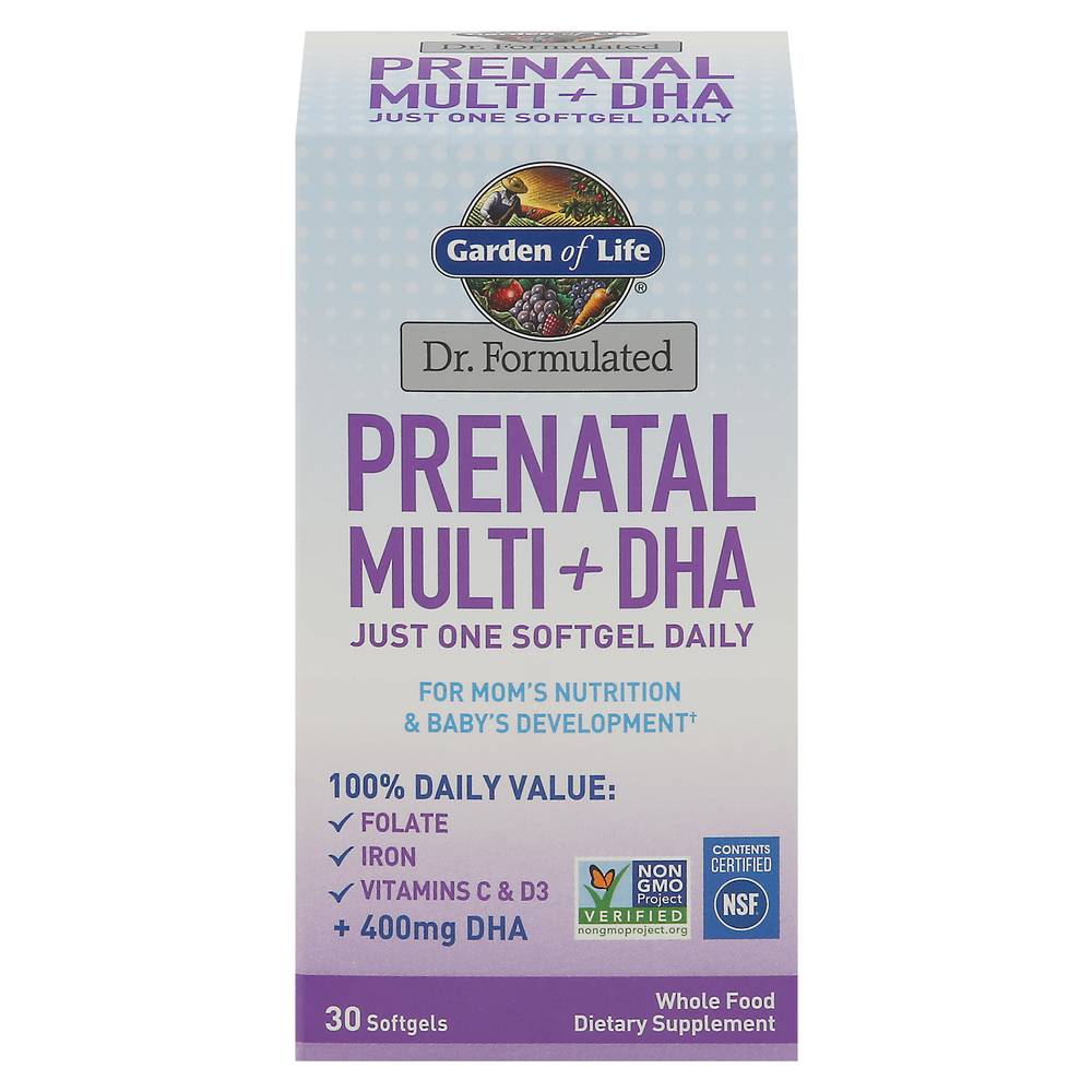 Garden of Life Prenatal Multi + Dha For Mom's Nutrition & Baby's Development