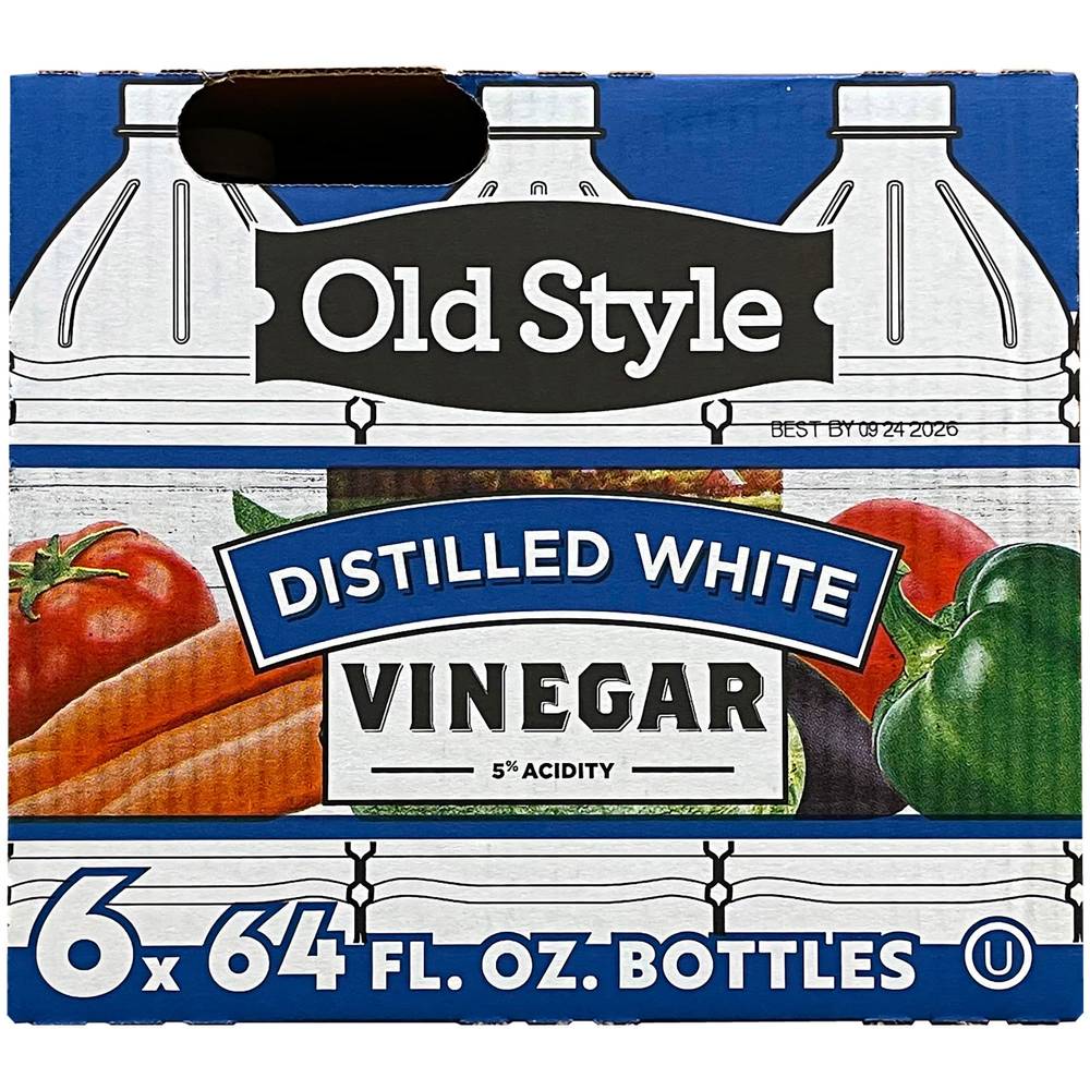 Old Style Distilled White Vinegar, 64 fl oz, 6-count