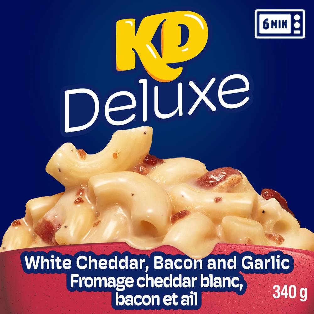 Kraft Dinner White Cheddar Bacon and Garlic Macaroni and Cheese Frozen Dinner (340 g)