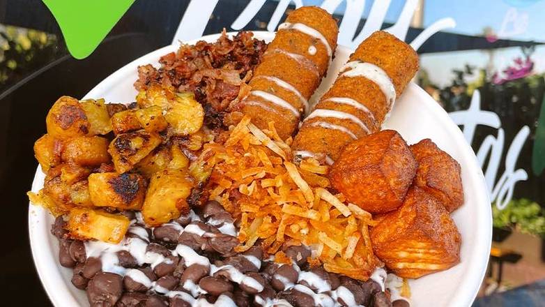 Order Rice Bowl food online from Dos Croquetas store, Medley on bringmethat.com