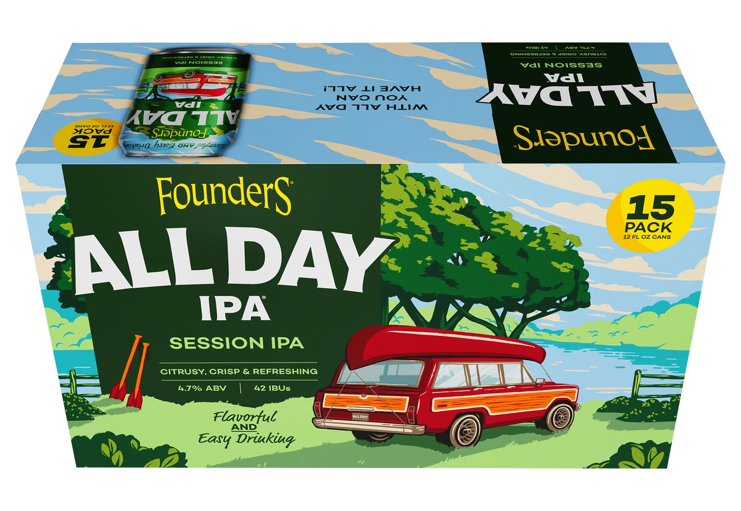 Founders All Day Ipa Session Ale Beer (15 x 12 fl oz)