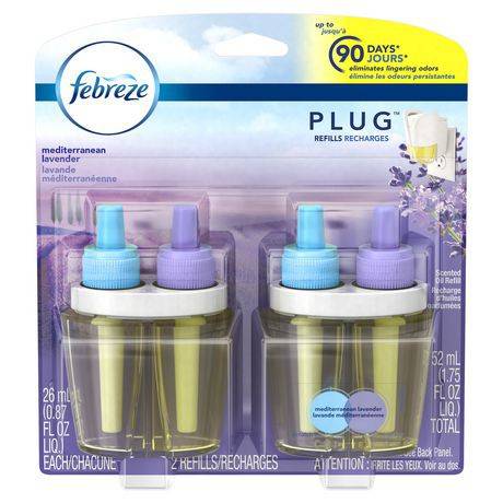 Febreze Plug Air Freshener Refills Mediterranean Lavender (2 refills)