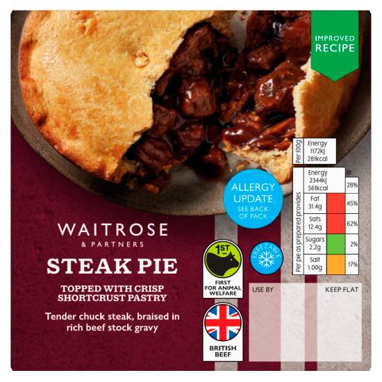 Waitrose & Partners Steak Pie