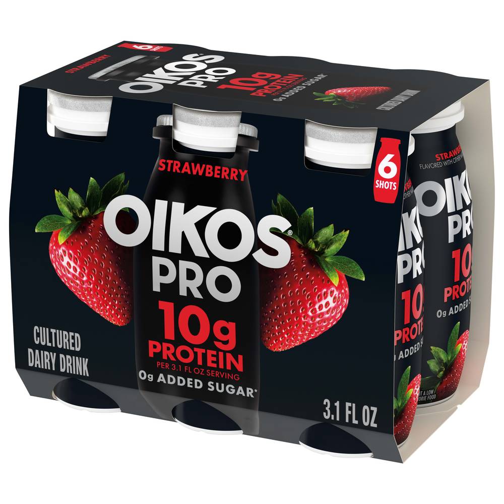 Oikos Strawberry Cultured Dairy Drink (6 x 3.1 fl oz)