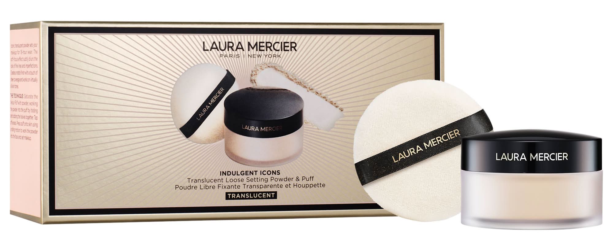 Laura Mercier Indulgent Icons Translucent Loose Powder & Velour Puff Duo Gift Set