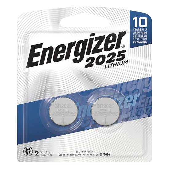 Energizer Lithium 2025 3v Batteries (2 ct)