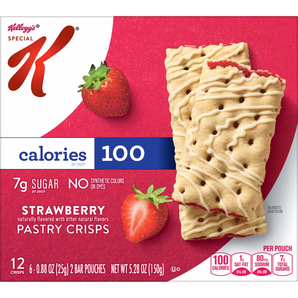 Kellogg's Special K Pastry Crisps Bars, Strawberry (6 x 2 ct)