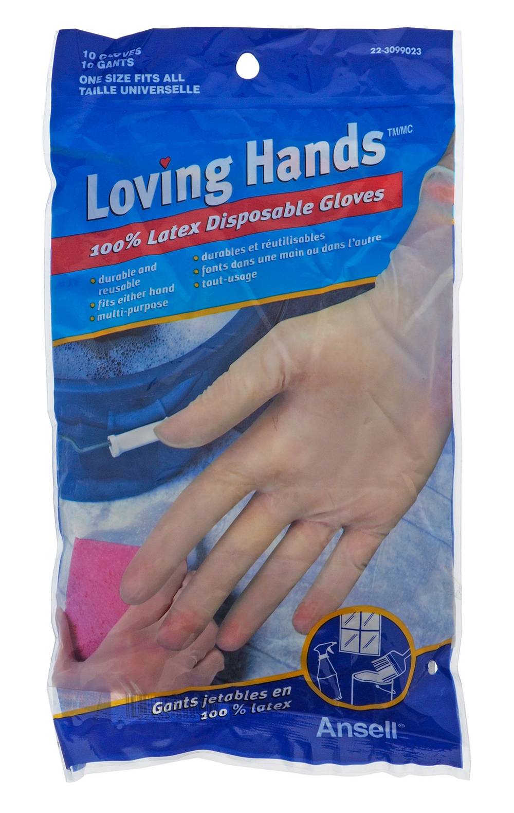Ansell Loving Disposable Latex Gloves (10 ct)
