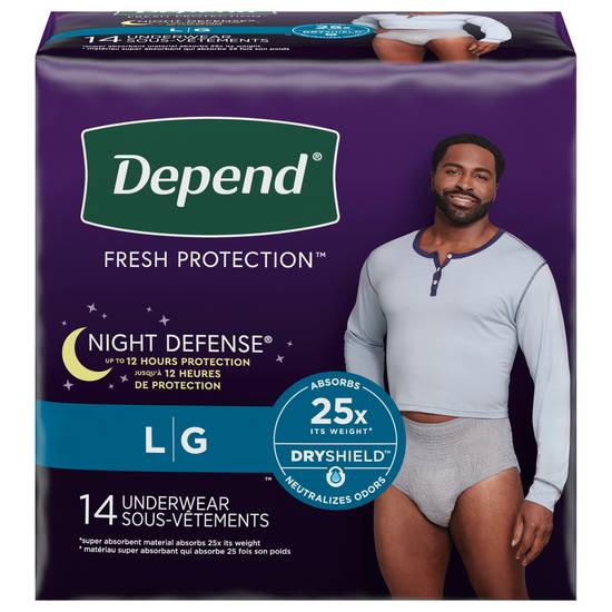 Depend Night Defense Underwear For Men (4 ct)