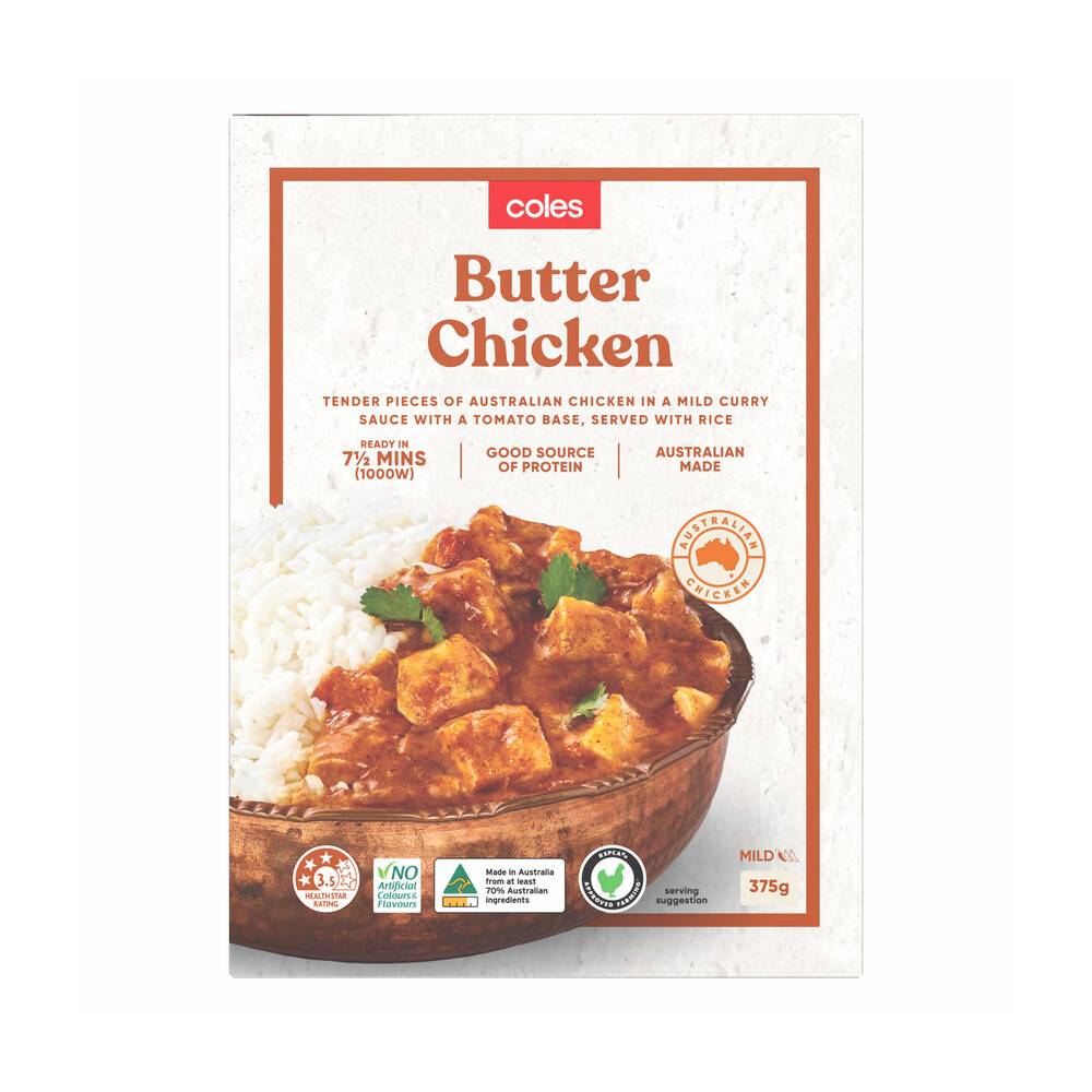 Coles Convenience Meals Butter Chicken 375g