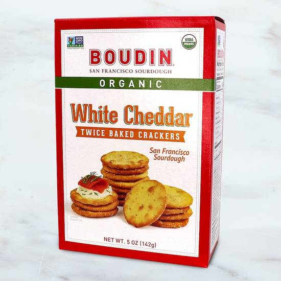 Sourdough White Cheddar Twice Baked Crackers 5 oz