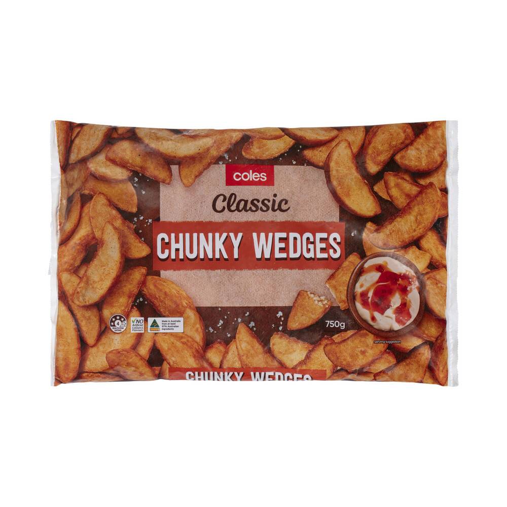 Coles Potato Chunky Wedges (750g)