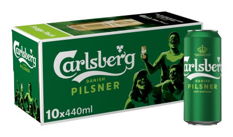 Carlsberg Danish Pilsner Lager Beer (10 x 440ml)