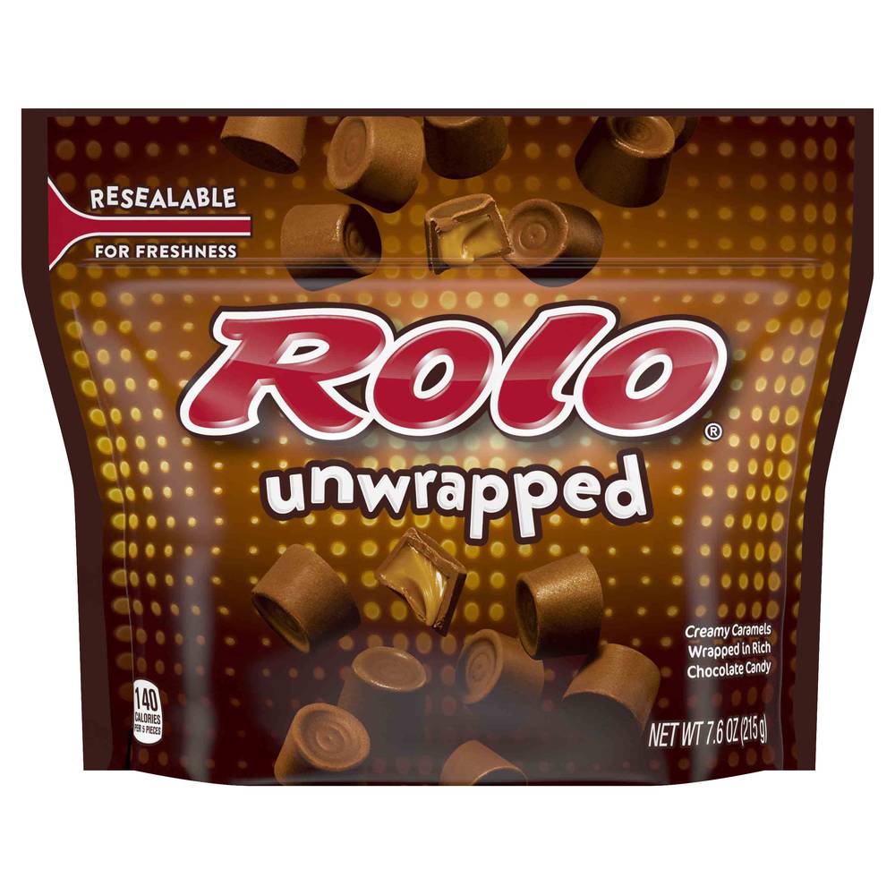 Rolo Unwrapped Creamy Caramel Chocolate Candy (7.6 oz)