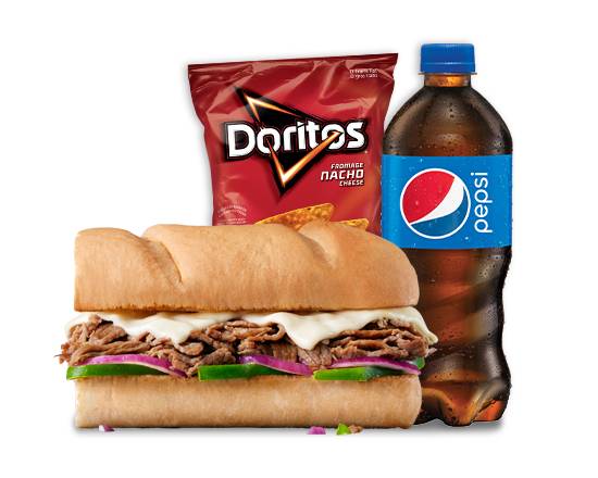 Combo steak et fromage 6" / 6-inch Steak & Cheese Sub Combo