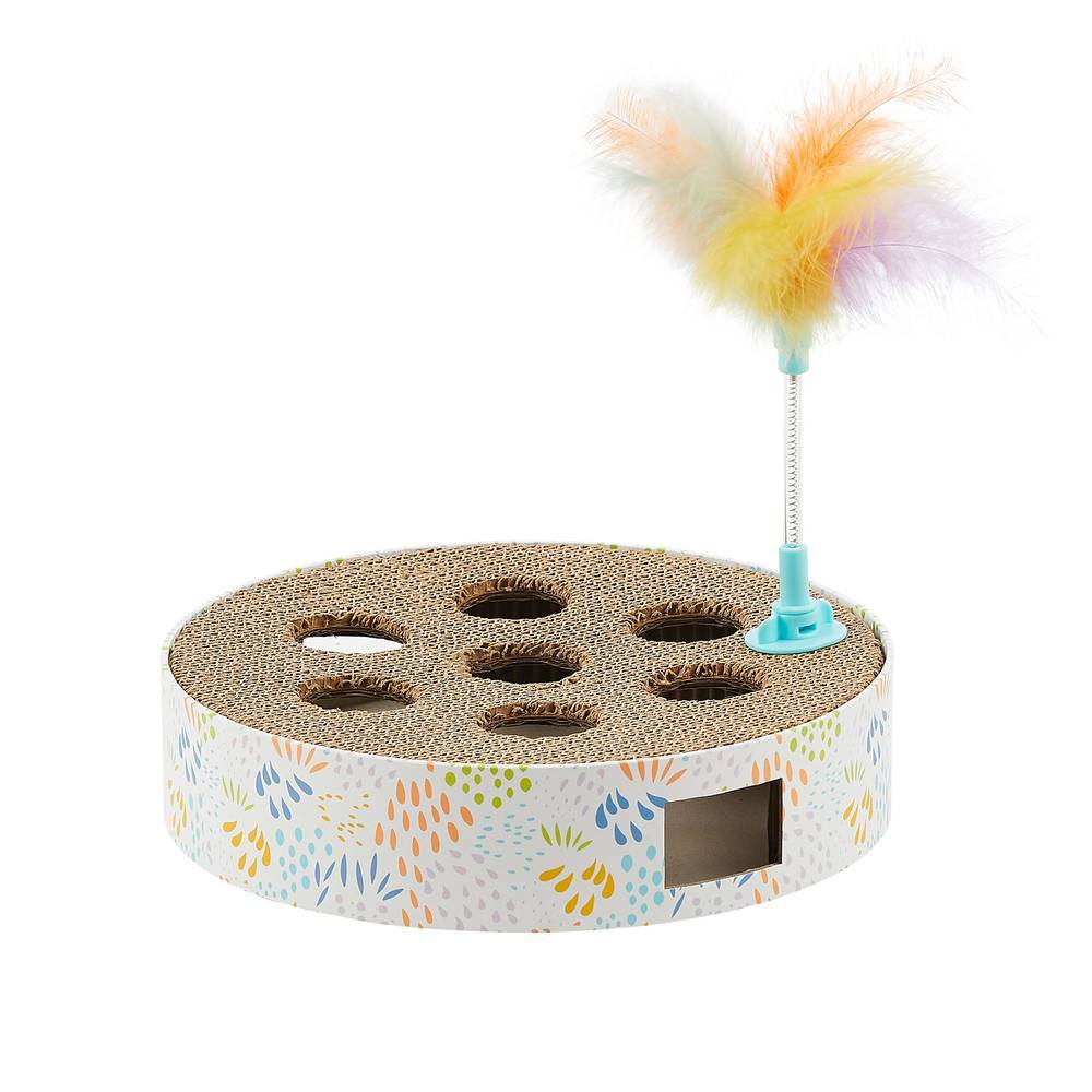 Catstages Scratch N' Hunt Puzzle With Spring Toy Bundle