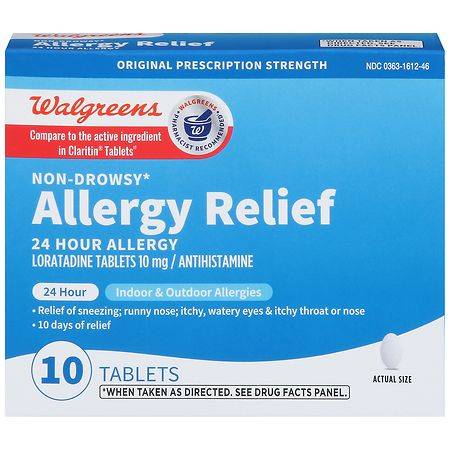 Walgreens 24 Hour Allergy Relief Loratadine 10 mg Tablets