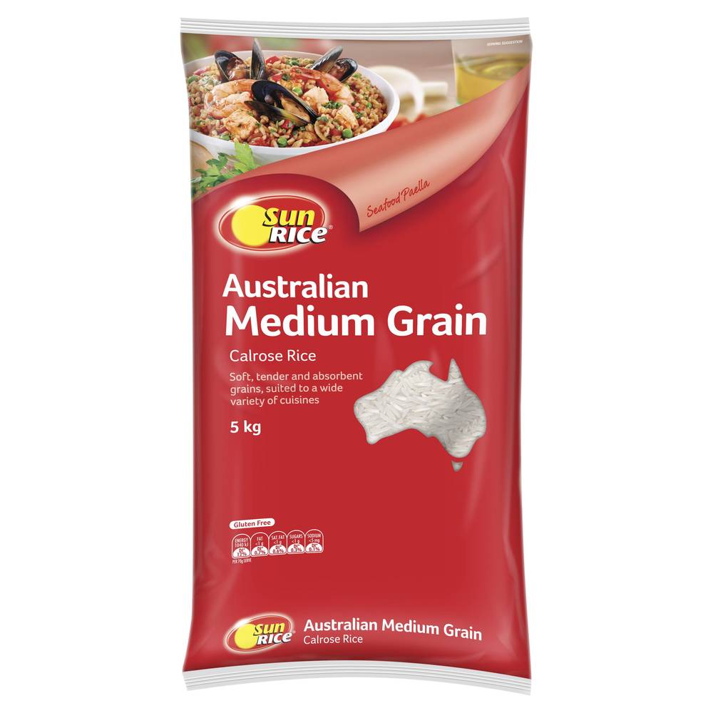 SunRice Australian Medium Grain Calrose Rice (5kg)