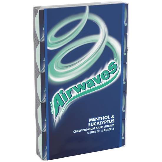 Airwaves - Chewing gum sans sucres menthol eucalyptus (5 pièces)