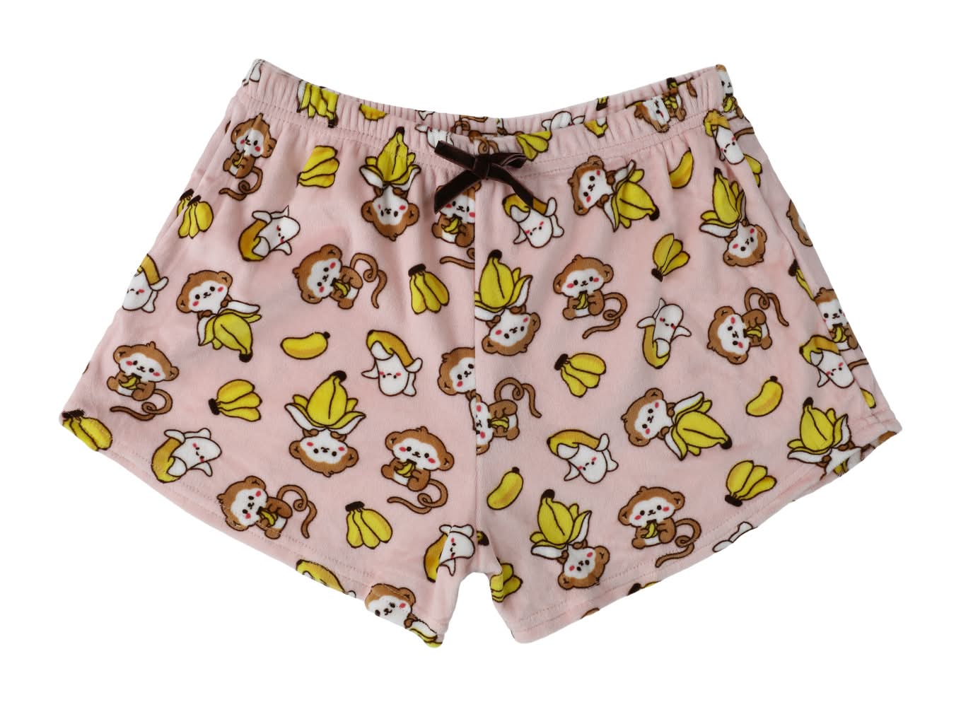 Women's Plush Lounge Shorts Small Light Pink