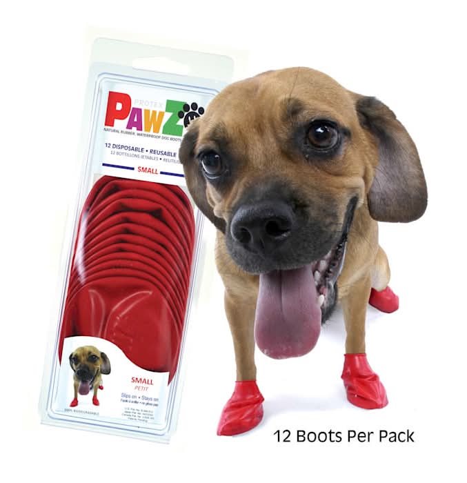 PAWZ Rubber Dog Boots, Small
