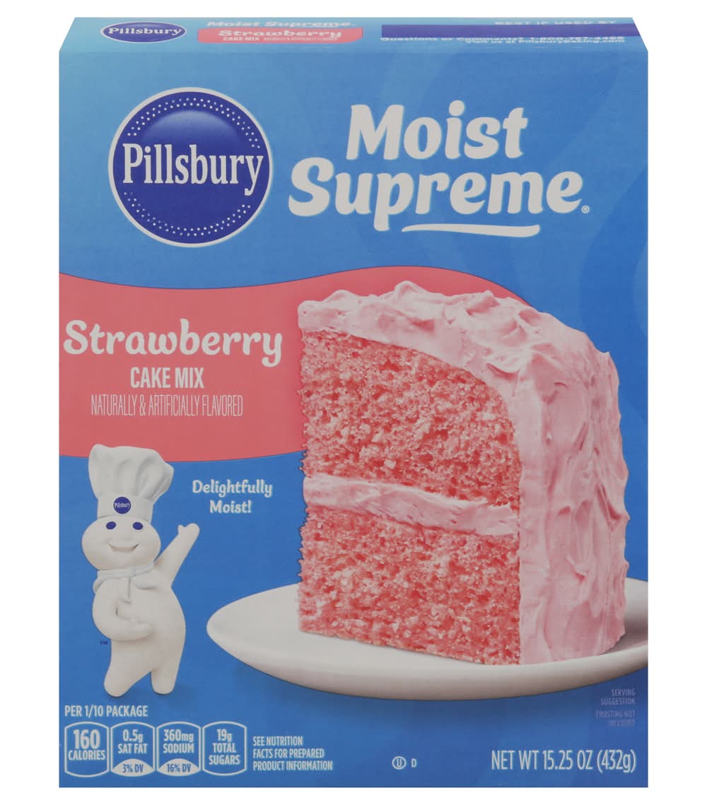 Pillsbury Moist Supreme Premium Strawberry Cake Mix (15.3 oz)