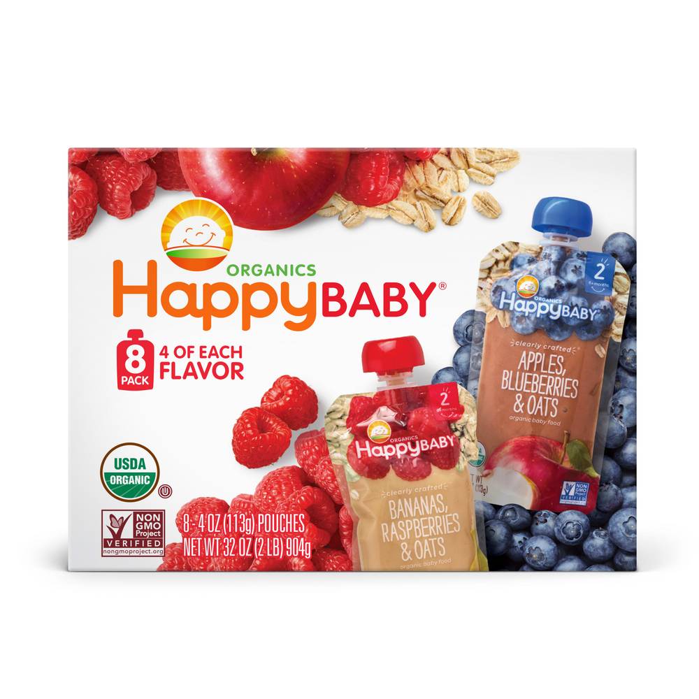 Happy Baby Organics Baby Food Stage (8 ct)