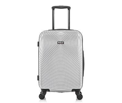Dukap Inception Silver 20" Radial Ridge Hardside Spinner Carry-On Suitcase