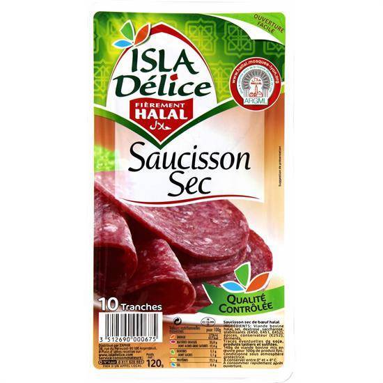 Isla Délice - Saucisson sec halal (10 pièces)