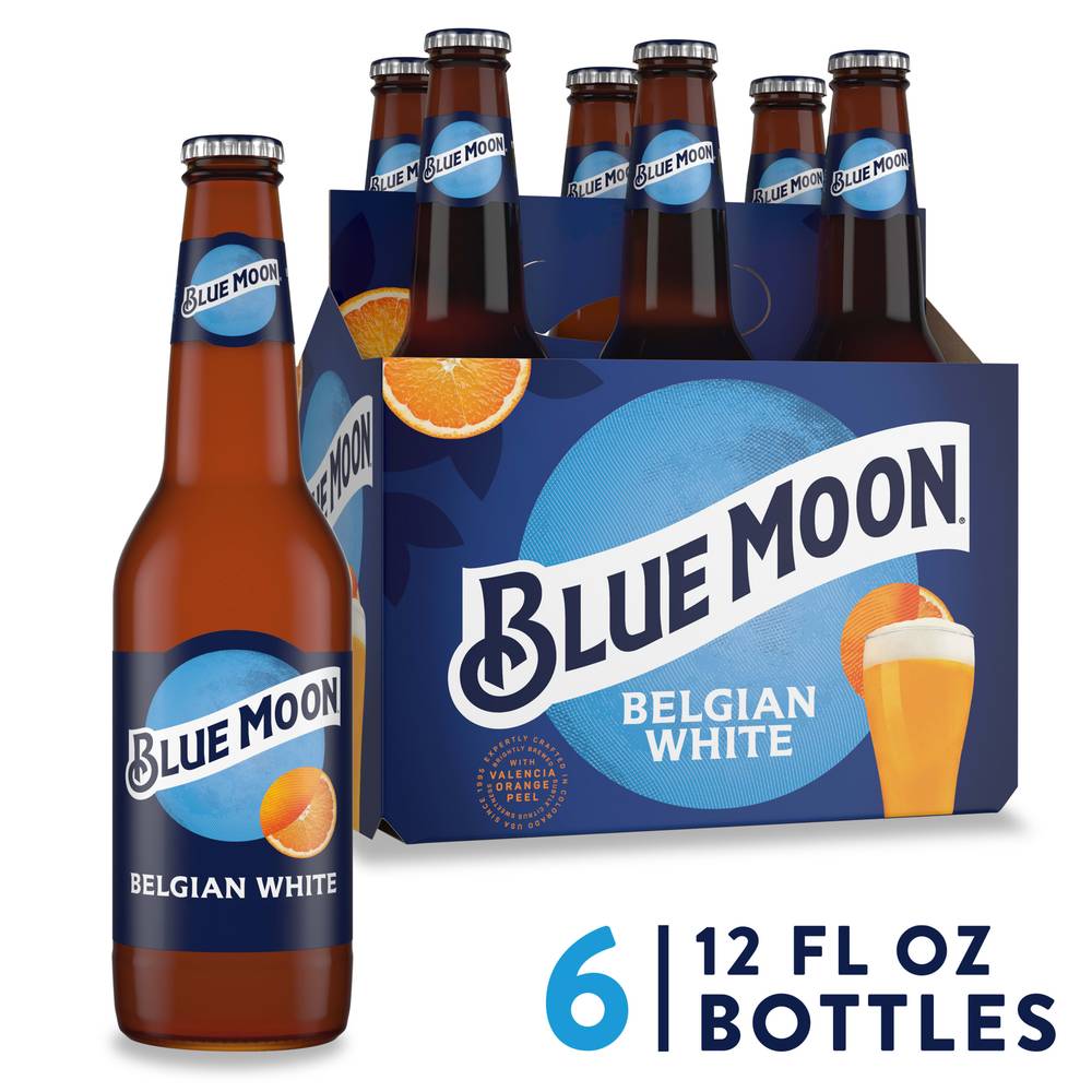 Blue Moon Belgian White Wheat Ale Beer (6 ct, 12 fl oz)