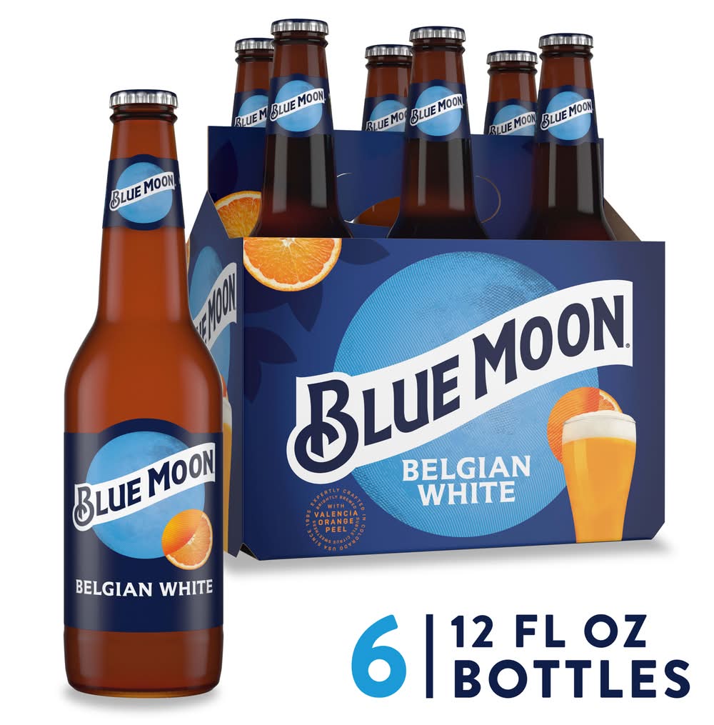 Blue Moon Belgian White Wheat Ale Beer (6 x 12 fl oz)