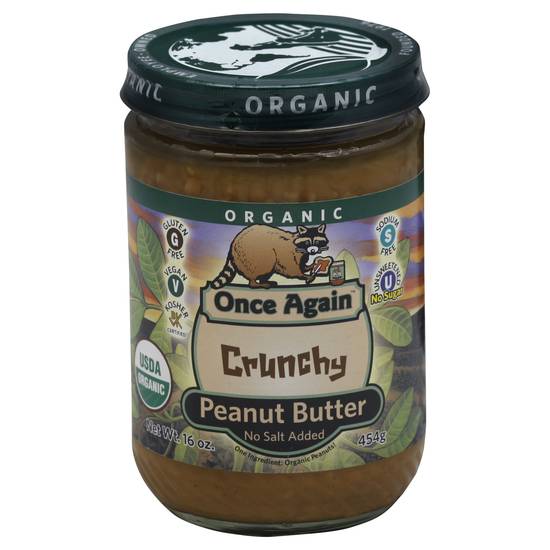 Once Again Unsweetened Crunchy Peanut Butter (16 oz)