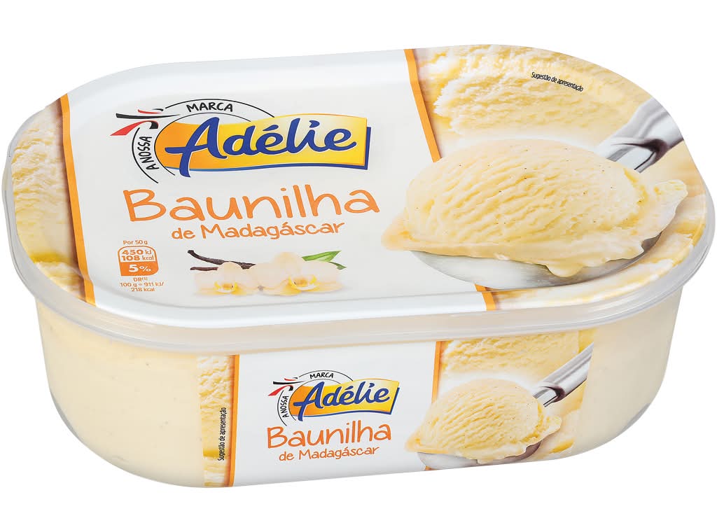 PorSi - Gelado de baunilha de Madagáscar, embalagem de 1Litro