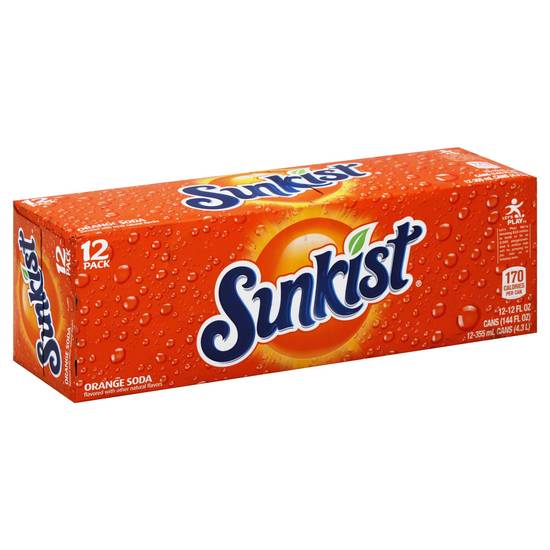 Order Sunkist Soda Orange 12 oz Cans (12 oz x 12 ct) food online from Rite Aid store, Shawnee on bringmethat.com