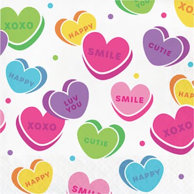 Signature Select Happy Hearts Lunch Napkin - 16 Count